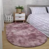 カーペットリビングルームのためのふわふわした楕円形の敷物家装飾寝室の子供の床マット装飾サロンパイル40 60cm豪華