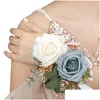 Flores decorativas grinaldas produtos Brides Damaid Wrist Acessórios artificiais Drop Drop Drop Home Garden Party Festive Suppl ote6r