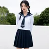 Основная школьная форма JK для девочек Япония в стиле школа ВМС ВМС Сейлор Сейфуку подходит