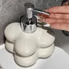 Flytande tvål dispenser kreativ boll keramisk schampo dryck flaska lyxplätering silver press lotion toalett badrumstillbehör