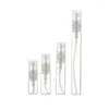 収納ボトル5PCS 2ML 3ML 5ML 10mlクリアポータブルミニ透明香水ボトル空のスプレーサンプルテストチューブ薄いガラスバイアル