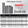 7pcs 10 mm 12 mm 16 mm CNC Lathe Turning Toolder Bar Bar Bar Set avec un kit de clé à insert en alliage dur pour tourner le fil de fil rainage