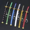 8 Styles Roronoa Zoro Swords Keychain for Men Mulheres Scabbard Katana Sabre Buckle Toolder Caryings Keyrings Key Chains Presente