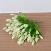 Fleurs décoratives simulées fleur artificielle magnolia bud tulip salon table à manger table de diy en soie accessoires