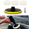 5Pcs Car Polishing Pad Set Wool Buffing Wheel Tool 3/4/5Inch Drill Polish Disc Kit for Car Polisher Auto Paint Waxing Care