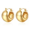 Pendientes colgantes Bola redonda GLOSSY ELEGANT Simple noble noble acero inoxidable regalo para mujeres