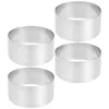 Tassen 4pcs Edelstahlring für Kuchen dekorieren Mousse Backdekor -Set