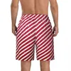 Glitter Stripes Pattern Board Shorts Summer Christmas Candy Y2K Funny Beach Short Pants Men Sports Breathable Beach Trunks 240401