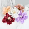 3pcs fleurs en papier crêpe 3d effets visuels réalistes réaliste