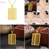 Pendanthalsband 925 Sterling Sier Yellow Gold Color utan kedja för barn Tonåring Metallic Abacus Design Jewelry Gift Drop Del OTF6B