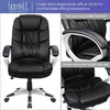 Homall Office Chair High Back Computer Desk Stol, Pu Leather Justerbar höjd Modern Executive Swivel Task Stol med vadderad a