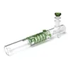 Thick Heady Glass Pipe Labs Glass Steamrollers Hand Pipe For Tobacco Dry Herb Smoking Pipes Freezable Coil Steam Roller 11.8 Inches