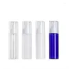 Lagringsflaskor 25st 100 ml Lotion Pump Bottle Pet Plast tom platt axel klar Forst Blue White Cosmetic Refillable Spray Mist