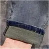 Kvinnors jeans högkvalitativa herrdesigner byxor män smal liten rak bomull casual denim byxor modea triangel logotyp brev gra dhsdb