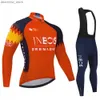 Jersey de cyclisme sets Ineos Team Men Spring Sport Sport Cycling Jersey Autumn Mtb Bicyc Vêtements Summer Long Seve Triathlon Bib Bib Bib Set L48