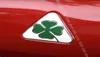 1 Pair Aluminum Fender Decoration Stickers Four Leafs Clover For Alfa Romoe Giulia Stelvio Exterior Stickers Car Accessories5430689