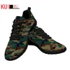 Chaussures décontractées Kuiliu CAUAL MESH SALKELS PLAT POUR FEMANS COULEUR CAMOUFLAGE MOTEUR LETTRES LEGONDES LA LABES