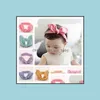 Clips de cheveux Barrettes Bowknot Bandons bébé mignon Rabbit Eaure Headwear Cotton Kids Band Band accessoires de mode 100 PCS / LOT DHGARDEN DHAQG