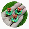 Decoratieve beeldjes Kawaii Cartoon Christmas Thema Flat Back Resin Crafts voor telefoondecor Diy Headwear Accessoires Scrapbook Embellishments