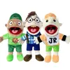 1/3pcs Boy Jeffy Hand Puppet Cody Junior Joseph Plush Doll Stuffed Toy with Movable Mouth for Play House Kid Child Birthday Gift 240329