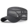 Berets 2024 Outdoor Sports Cap Летняя сетчатая сетчатая дышащая простая повседневная солнце