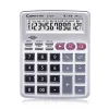 Calculators Business Office Voice Calculators Dual Power Metal Panel Calculator Solar Calculator 12 Bit Display for Office School