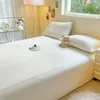 Feuille de lit de feuille plate de couleur continue pour le lit de lit pour la peau Sabanas para CAMA 1pc lin d'hiver (pas de taie d'oreiller)