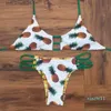 Swimons de maillots de bain pour femmes New Lady Pine Pine Bra Bandage Bikini Piece de maillot de bain Maillot de bain Baignoire de la plage de haute qualité S / M / L / XL C240412