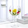 SCHEDE DI VINO 610 ml di fiori verniciati a mano Oblit senza piombo senza piombo VINO ROSSO ROSSO VOLI BI VOLUME CUSCA PER PARTY WEDDIN IFTS NATALE L49