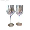 Wine Glasses Hih Face Diamond Crystal Red Wine Cup Liht Luxury Wine Cup Antique lass Cup Stemware Champane Cup L49