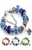 Nuovi bracciali di fascino per donne ragazze vintage antichi argento blu verde blu verde rosso viola cristallo diamante disegni perle gioielli braccialetti5935732