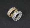 8 mm vereiste Hip Hop Ring Männer Frauen Gold Silber Zirkon Ring Ringe Kubaner Kettenform Ring 611 Größe8554934