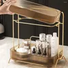 Boîtes de rangement Organisateur de Cosmetics Dresher Light Luxury Le fond peut être tiré facilement de grande capacité Masque Skin Care Rack amovible