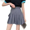 Jupes y2k jupe grise dames 2023 Vêtements d'été Taies de femme Haute Harajuku Japon Style Black Mini jupe plissée pour l'école Unifor Unifor