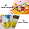 Dinnerware Sets 8 Pcs Toothpick Fruit Fork Plastic Bento Forks Cartoon Dessert Mini Kids Picks Child