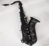 Musikinstrument Suzukitenor Qualität Saxophon Messingkörper Schwarzer Nickel Gold Sax mit Mundstück Professional2525203