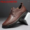 Chaussures décontractées 2024 hommes Habillement Simple Style Geothe Suppine Cuir Mens Oxfords Lace-Up Brand Man Forme Office Footwear Mariage
