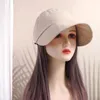 Szerokie czapki rdzeniowe Podróż dla dziewcząt Pusta górna czapka baseball szczytowa filta przeciwsłoneczne bawełniane rybak hat visors koreański styl słońce