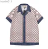 Men's T-Shirts designer Fashion T Shirt Haii Floral Letter Print Beach Shirts Mens Designer Silk Bowling Shirt Casual Men Summer Short Sle Loose Asia Size M-3XL C24325