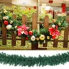 Kwiaty dekoracyjne 2,7 m sztuczny zielony zielony świąteczny girland wieńca sosna drzewo rattan dekoracje domowe drzwi paski na ścianie ozdobne