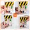 Enfants Busy Board Montessori Toys Wooden avec LED d'éclairage Contrut Control Board Parish Activities Sensory Games pour 2-4 ans