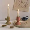 Candle Holders Nordic Romantic Ceramic Holder Modern Minimalist Wedding Decoration Table Centerpieces Morandi Candelabra Home