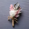 Kwiaty dekoracyjne 2pcs boutonniere