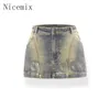 Stup di denim piccante per donne ad alto elastico short sexy sexy spalline senza spalline wrap gallo sottile hip set a due pezzi 240412