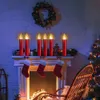 LED -ljus med blinkande lågor Batteri Julgranljus Timer Remote Control Years Decoration Fake Candles 240412