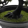 Fiori decorativi simulato bonsai finta mini erba in pentola da scrivania modellino albero piccoli piante realistiche tavolo da ufficio artificiale