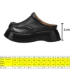 Slippers Koznoy 5cm Ethnic Genuine Leather Summer Spring Luxury Slipper Mary Jane Fashion Ladies Round Sandals Platform Wedge Shoes Women