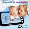 Monitores de bebê Monitor de bebê eletrônico de 4,3 polegadas com câmera e áudio longa bateria duração do bebê telefone 2x Zoom Automatic Night Vision 1000 pés Distancec240412