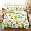 Bedding Sets Fruits Tropical Pineaples Tampa de edreta Conjunto de covers de edrete 3D Adultos de abacaxi adultos para crianças com roupas de cama de cama de cama de cama de cama