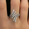 Cluster Rings CAOSHI Luxury Chic Finger Ring Female Engagement Party Jewelry With Brilliant Zirconia Gorgeous Fashion Accessories For Women